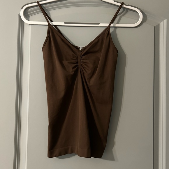 Lot of 4 Ruched Ballerina Camisoles - Black, Brown, Cream, Green - Picture 3 of 6